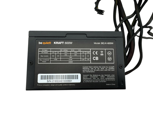 be quiet! KRAFT 600W/ Power Supply/ nätaggregat (Begagnat)