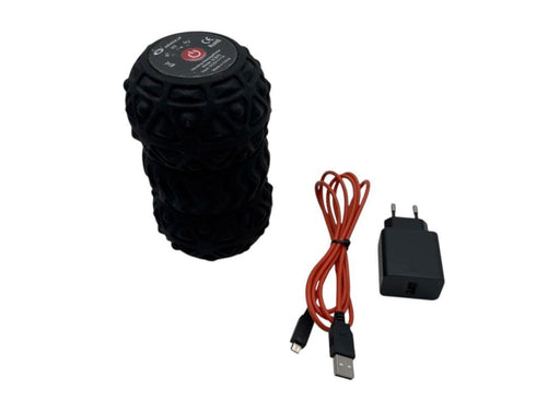 Venga! Vibrerande massagerulle, 3 roterande delar, 3 intensiteter, automatiskt läge, svart,