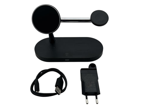 Trådlös laddare, Magnetisk 3 i 1 trådlös laddningsstation kompatibel med iPhone 12/12 Mini/12 Pro/12 Pro/12 Pro Max/13 Series/14 /15 / Series, Apple