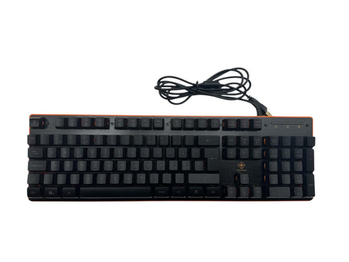 DELTACO GAMING tangentbord nordisk layout, orange belysning (beg)
