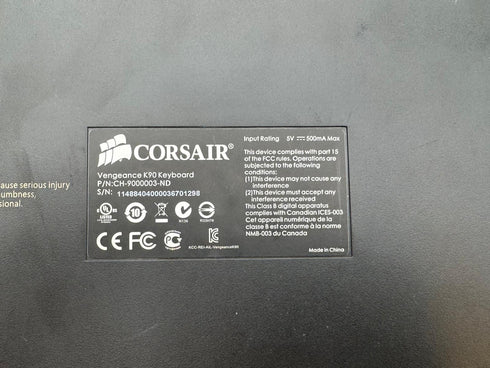 Corsair Vengeance K90 Mechanical Gaming Keyboard (beg)