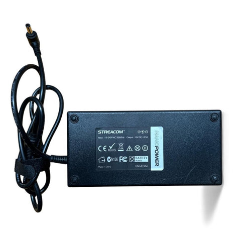 AC/DC-adapter Streacom 12V DC, 12.5A med strömkabel (beg)