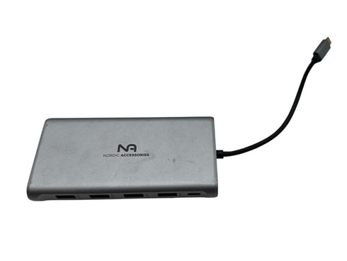 Nordic 12-in-1 USB-C Dock dockningsstation Kompatibel med alla datorer (beg)