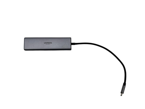 UGREEN Revodok 7-i-1 USB-C-hubb Gigabit Ethernet-adapter 4K@60Hz HDMI, 100W PD-laddning, USB-A-dataportar, SD/TF-kortläsare kompatibel med Mac M1, M2, M3, iPad, iPhone 15 Pro/Pro Max, Steam Deck (beg)