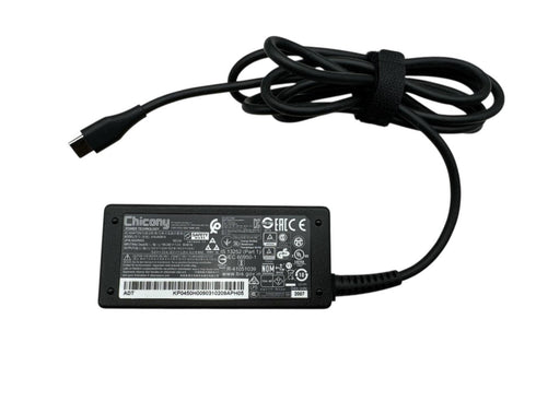 Chicony Laddare/AC-adaptrar modell (A16-045N1A) Typ USB-C. (beg)