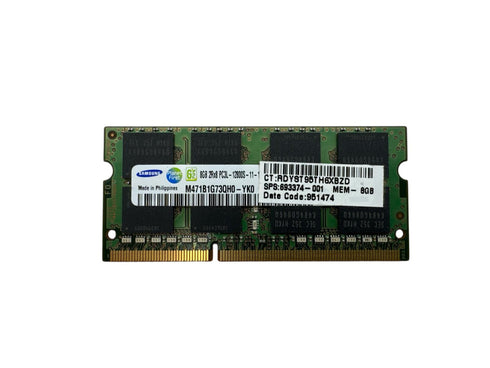 Ram Minne 8GB DDR3L (1x8GB) Samsung SODIMM PC3L-12800S 1600MHz RAM Minne