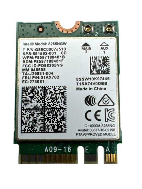 Intel Dual Band Wireless-8265NGW – M.2 Wi-Fi & Bluetooth-kort