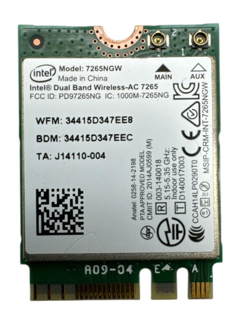 Trådlöst nätverkskort M.2 - Intel 7265NGW