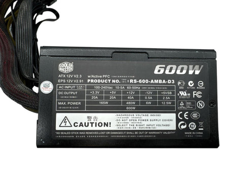 Cooler Master 600W/ Nätaggregat/PSU (Beg)