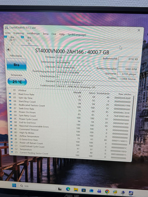 Seagate NAS HDD 4TB hårddisk (Beg)