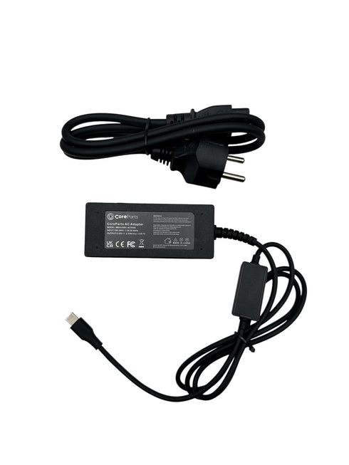 CoreParts AC-adapte USB-C Laddare AC Adapter med nätsladd (beg)