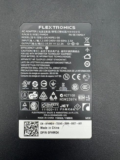 AC Adapter för Dell 240W / Laddare 19,5V 12,3A 7,4×5,0mm