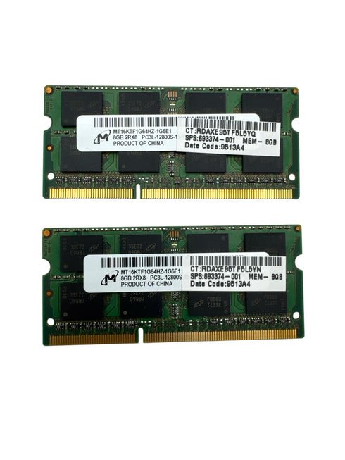 2st RAM-minnen Micron 16GB 2X8GB DDR3L PC3L-12800S