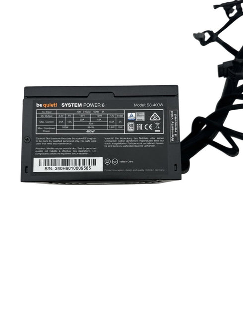 be quiet Model: S8 - 400W. 80 Plus Nätaggregat PSU (beg)