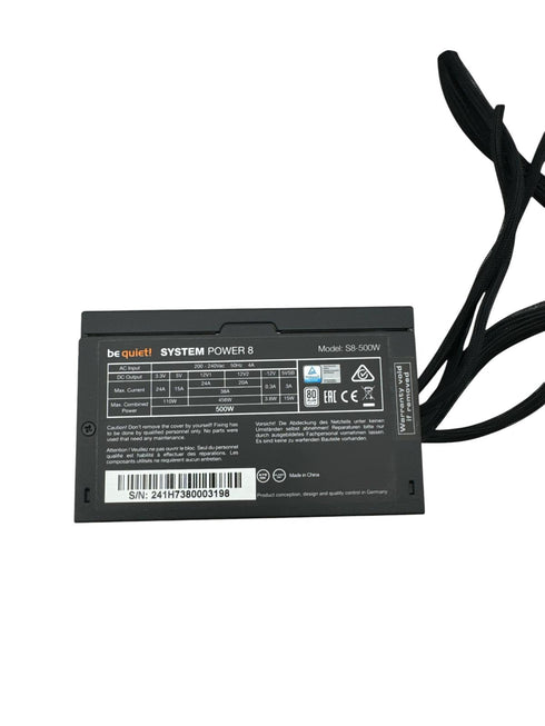 be quiet Model: S8 - 500W. 80 Plus Nätaggregat PSU (beg)