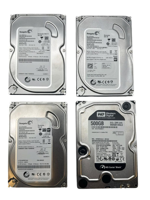 Hårddisk 4x 500GB HDD - Seagate Barracuda + WD Caviar Black