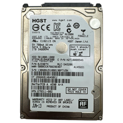 HGST hårddisk med 1.0TB /2.5 Intern hårddisk (beg)