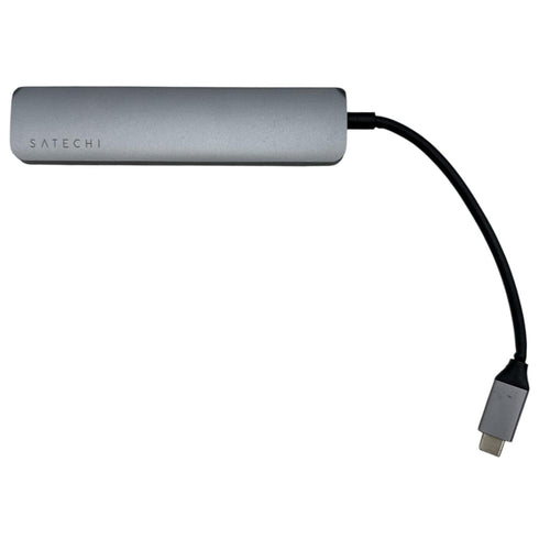 Satechi Slim Multiport-adapter V2 i Aluminium med USB-C (beg)