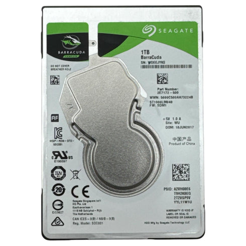Seagate BarraCuda 1TB 2,5" HDD – ST1000LM048, SATA 6Gb/s, 5400 RPM