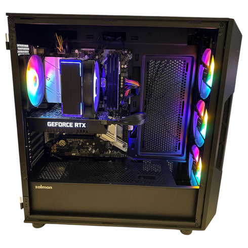 Gamingdator AMD Ryzen 5 5500 – RTX 2060 SUPER 8GB, 16GB RAM, 500GB SSD, 2000 gb seagate hårddisk RGB
