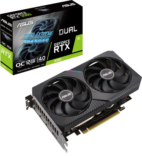 ASUS GeForce RTX 3060 DUAL OC V2 Grafikkort, PCI Express 4.0, 12GB GDDR6, LHR