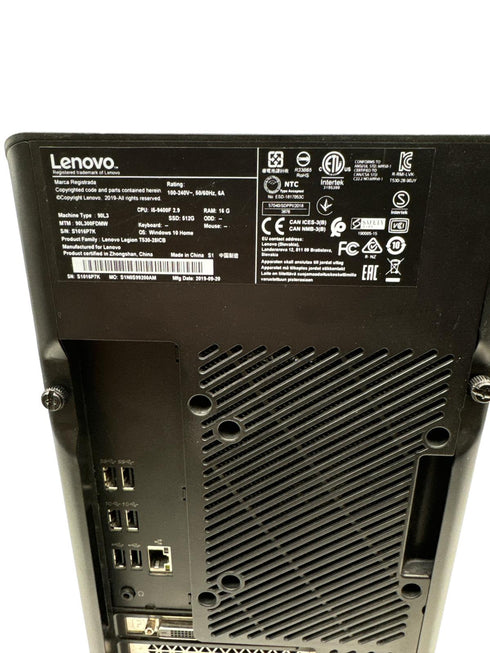 Lenovo Legion T530 Gaming speldator Intel Core i5 9400F/Ram minne: 16gb ddr4(beg)