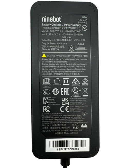 Batteriladdare elektrisk sparkcykel för Ninebot 70W