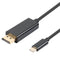 USB-C till Displayport (DP) adapter kabel Svart (beg)