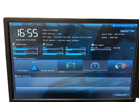 Moderkort ASUS P8H61-M LE/CSM LGA1155 med Processor intel core i5 och RAM minne