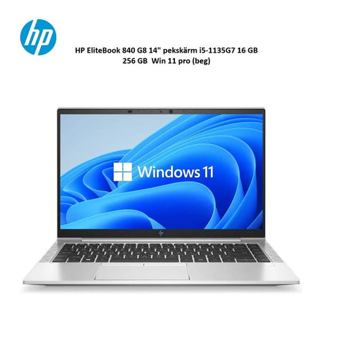HP EliteBook 840 G8 14" pekskärm i5-1135G7 16 GB 256 GB Win 11 pro (beg)