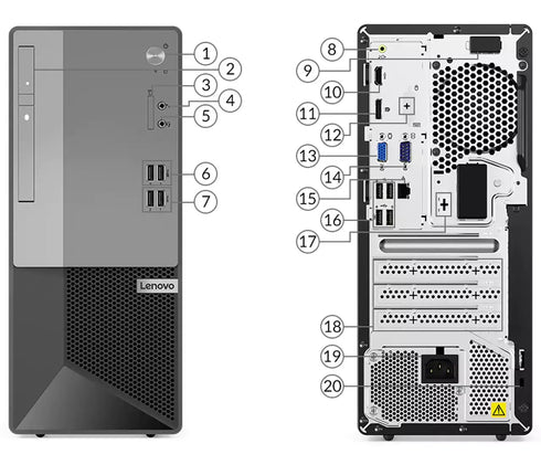 Lenovo V50t stationär dator med 256GB SSD/ win 11 pro (beg)
