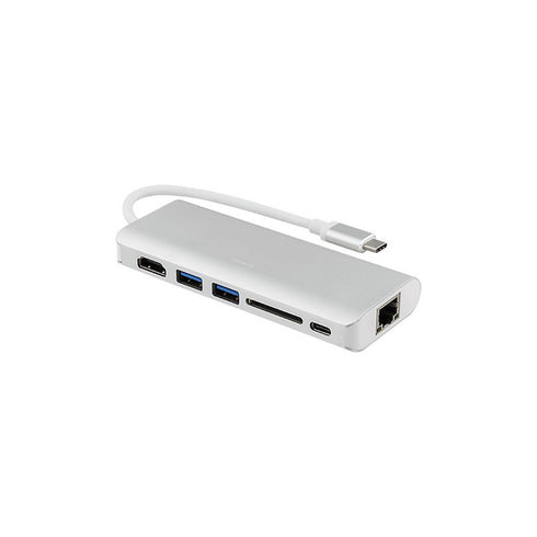 DELTACO USB-C 1272 -dockningsstation av universalmodell (beg)