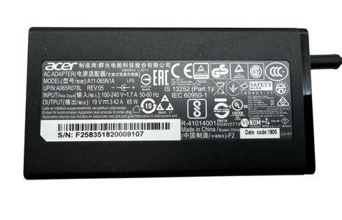 Original Acer A11-065N/ 19,V 3,42A/65W/AC Adapter laddare (beg)