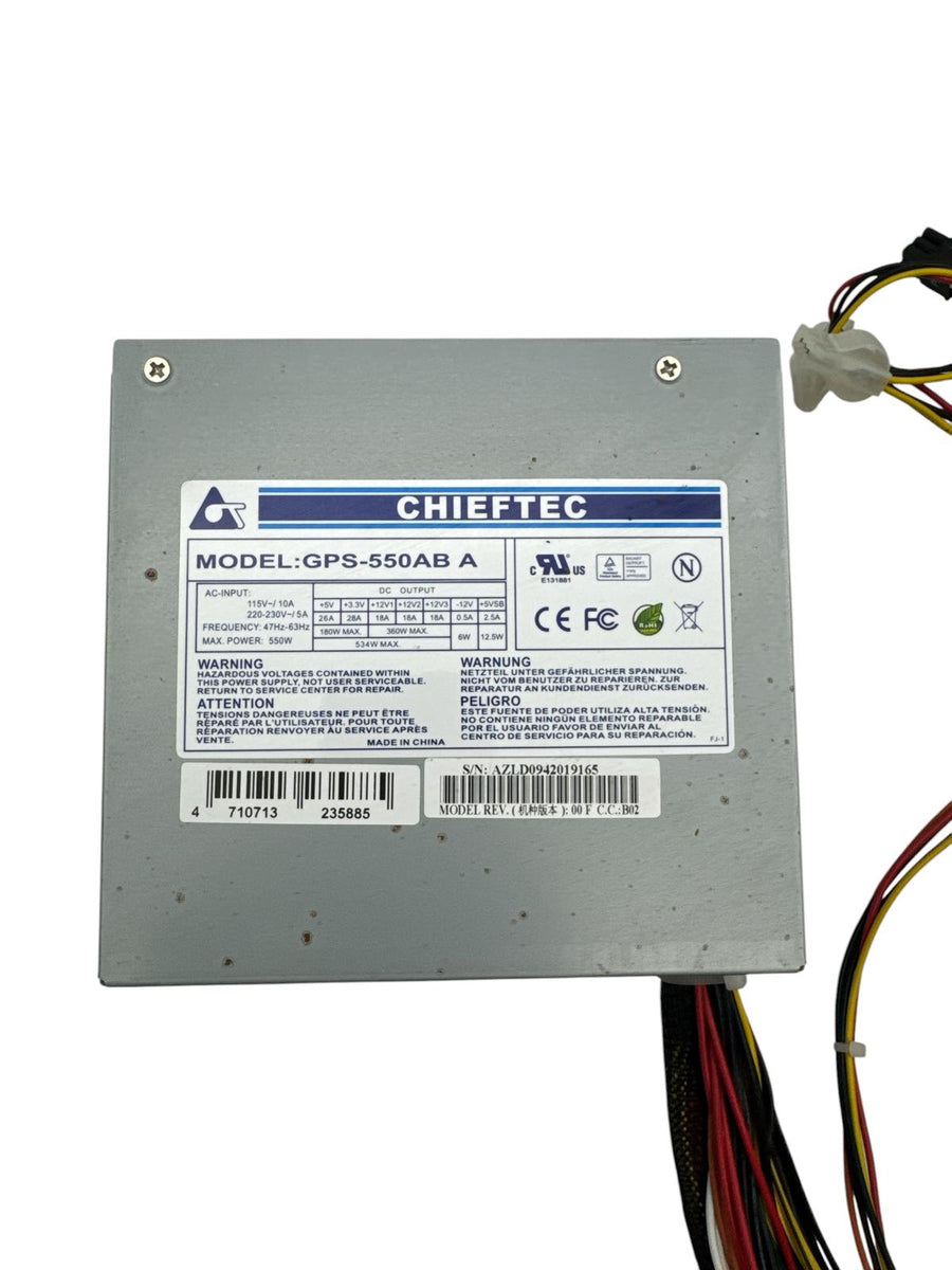 Chieftec GPS-550AB A nätaggregat 550W (beg) – Strängnäs Datorer AB