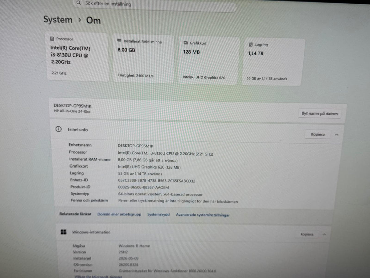 Stationär dator HP All-in-one-dator 24 (beg) – Strängnäs Datorer AB