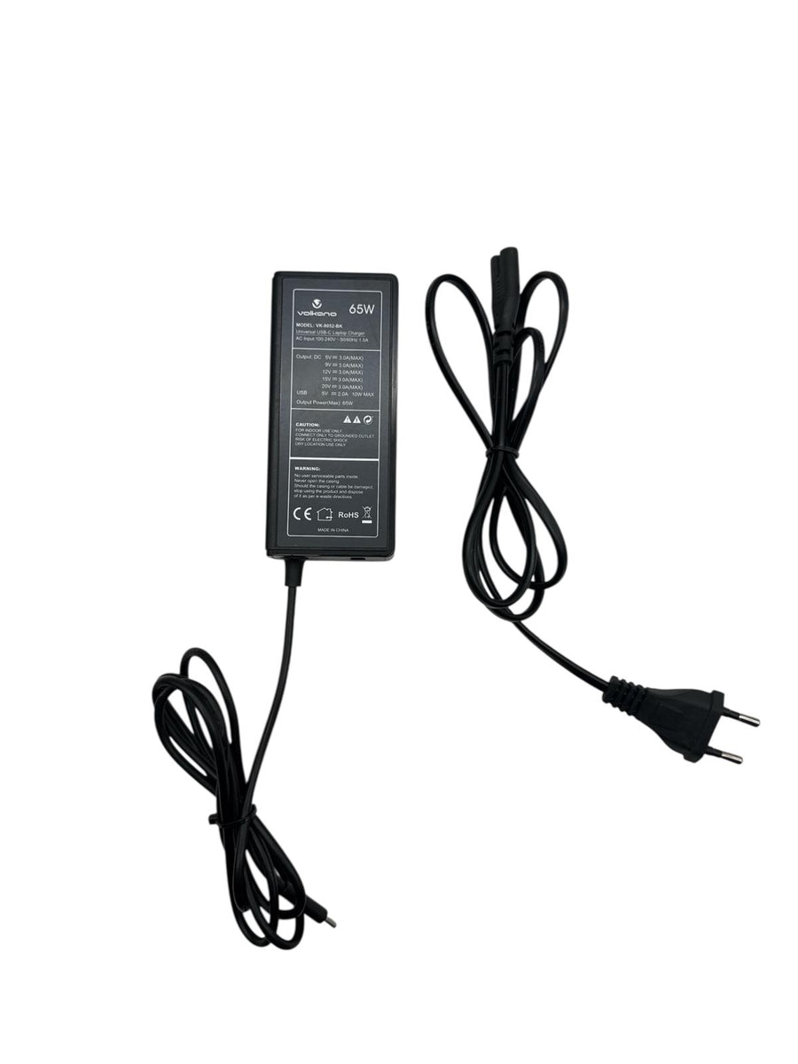 Volcano -8052-BK Universal USB-C 65W laptop laddare med USB (beg ...